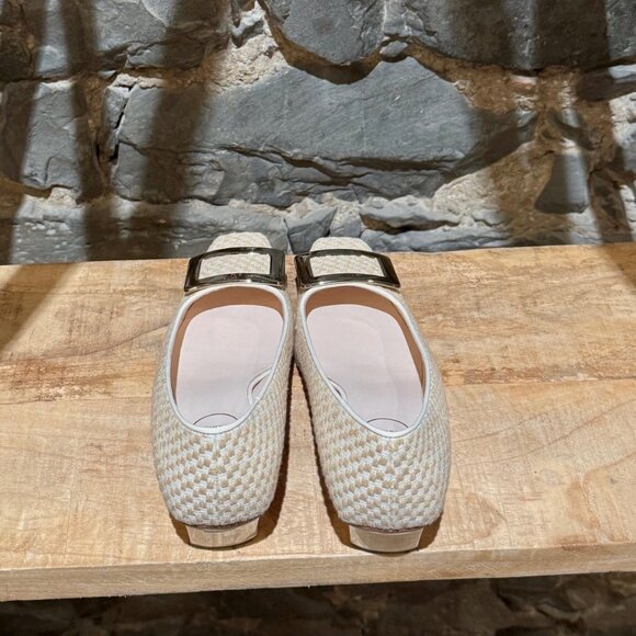 Roger Vivier Ivory Beige Tweed Belle Vivier 45 Pumps - Picture 11 of 11